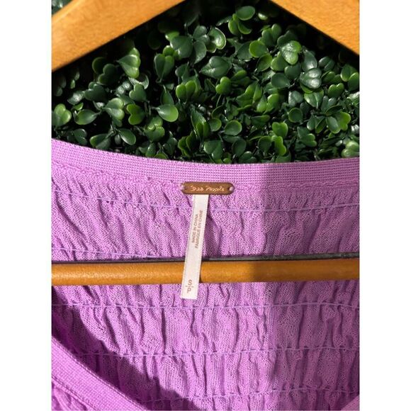 Free People Violet Tie Front Scrunchy Shrug Sz Small NWOT - Picture 7 of 7
